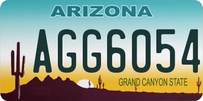 AZ license plate AGG6054