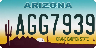 AZ license plate AGG7939