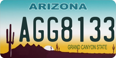 AZ license plate AGG8133