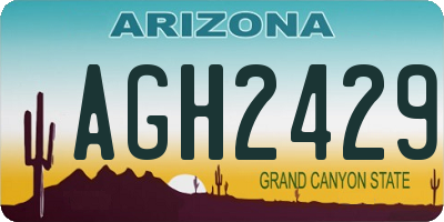 AZ license plate AGH2429