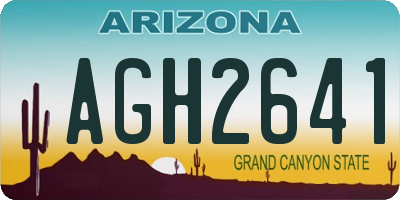 AZ license plate AGH2641