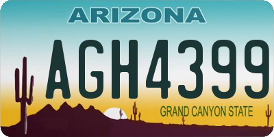AZ license plate AGH4399