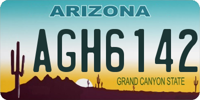 AZ license plate AGH6142