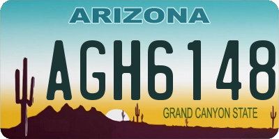 AZ license plate AGH6148