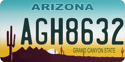 AZ license plate AGH8632