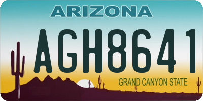 AZ license plate AGH8641