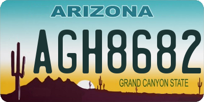 AZ license plate AGH8682
