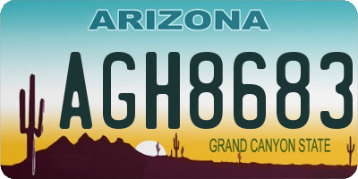 AZ license plate AGH8683