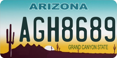 AZ license plate AGH8689
