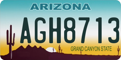 AZ license plate AGH8713