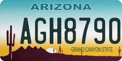 AZ license plate AGH8790