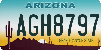 AZ license plate AGH8797