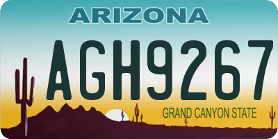 AZ license plate AGH9267