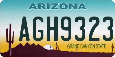 AZ license plate AGH9323