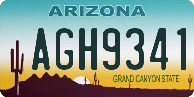 AZ license plate AGH9341