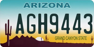 AZ license plate AGH9443