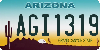 AZ license plate AGI1319