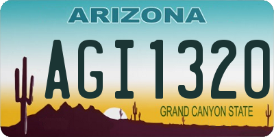 AZ license plate AGI1320