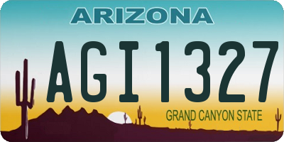 AZ license plate AGI1327