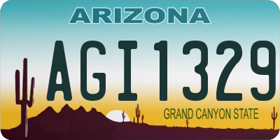 AZ license plate AGI1329