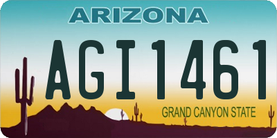 AZ license plate AGI1461