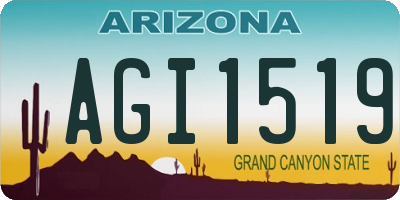 AZ license plate AGI1519