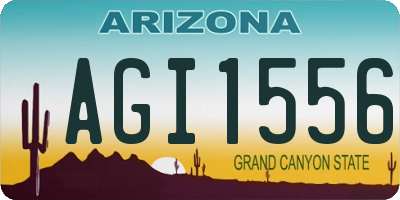 AZ license plate AGI1556
