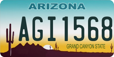 AZ license plate AGI1568