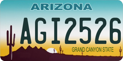 AZ license plate AGI2526