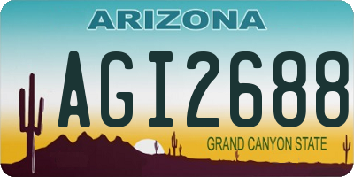 AZ license plate AGI2688