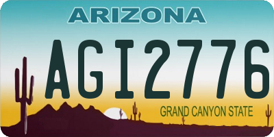 AZ license plate AGI2776