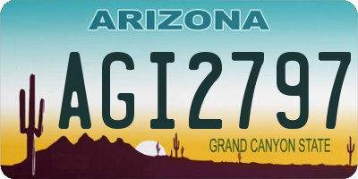 AZ license plate AGI2797