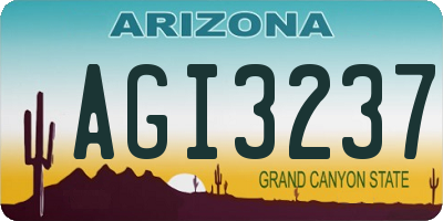 AZ license plate AGI3237