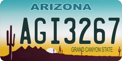 AZ license plate AGI3267