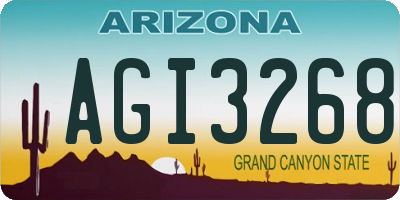 AZ license plate AGI3268