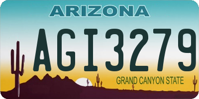 AZ license plate AGI3279