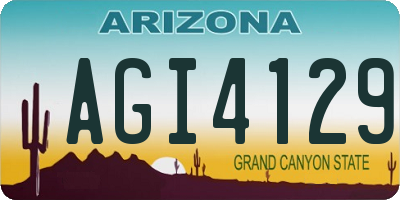 AZ license plate AGI4129