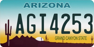AZ license plate AGI4253