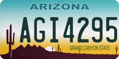 AZ license plate AGI4295