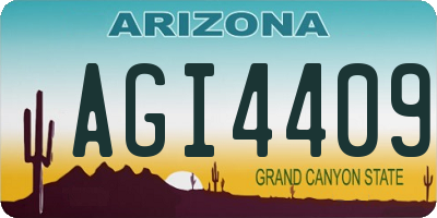 AZ license plate AGI4409