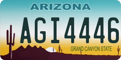 AZ license plate AGI4446