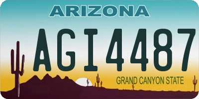 AZ license plate AGI4487