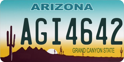 AZ license plate AGI4642
