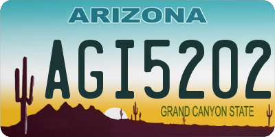 AZ license plate AGI5202