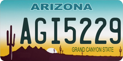 AZ license plate AGI5229