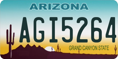 AZ license plate AGI5264