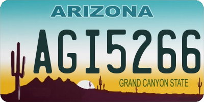 AZ license plate AGI5266