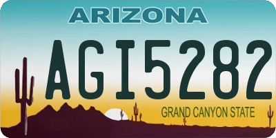 AZ license plate AGI5282