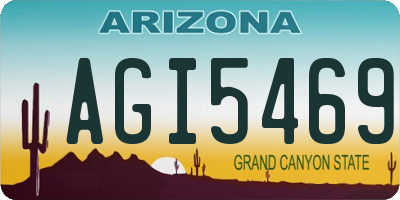 AZ license plate AGI5469