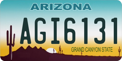 AZ license plate AGI6131